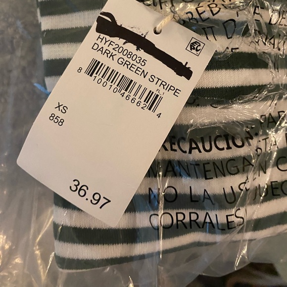 Dark Green Stripped Cali B Sweater - XS - Picture 4 of 4